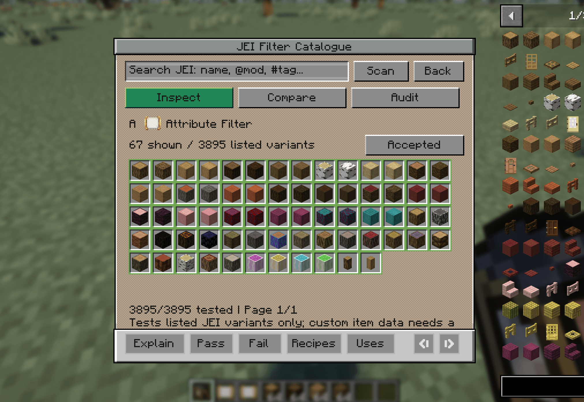 JEI Filter Catalogue Results