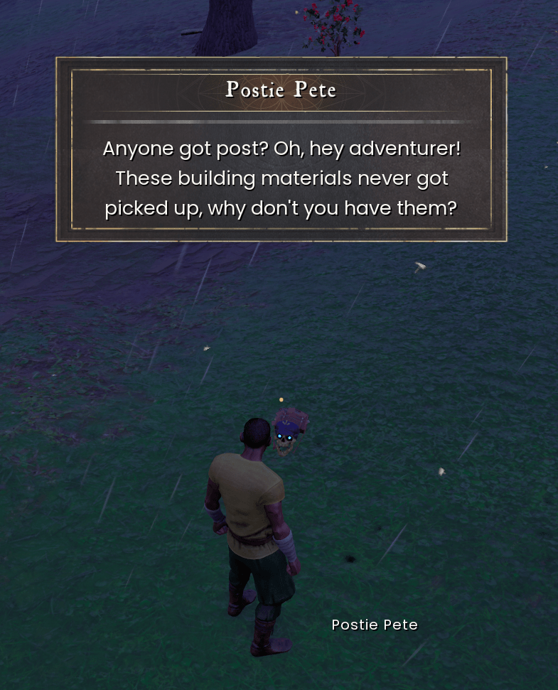 Postie Pete Random Event for Building Supplies