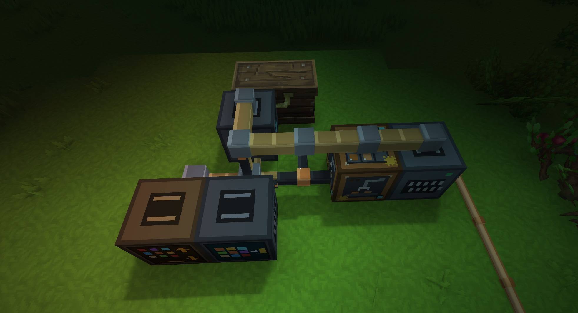 Thumbnail a macerator connected with a production network crafter, so machines can be used to produce thing requested at the terminal