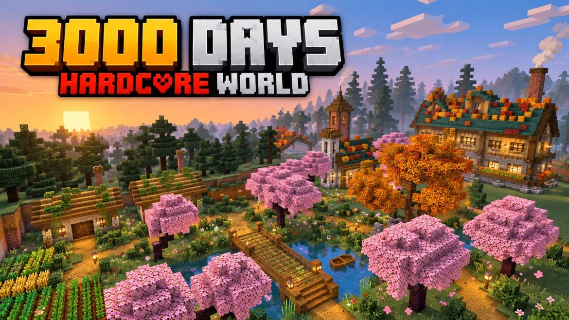 💀 3000 Days Hardcore Survival – Ultimate Minecraft World