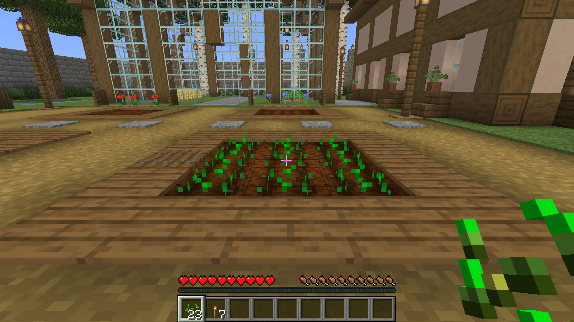 One centered batch planted nine wheat. Survival held seeds went from 32 to 23.