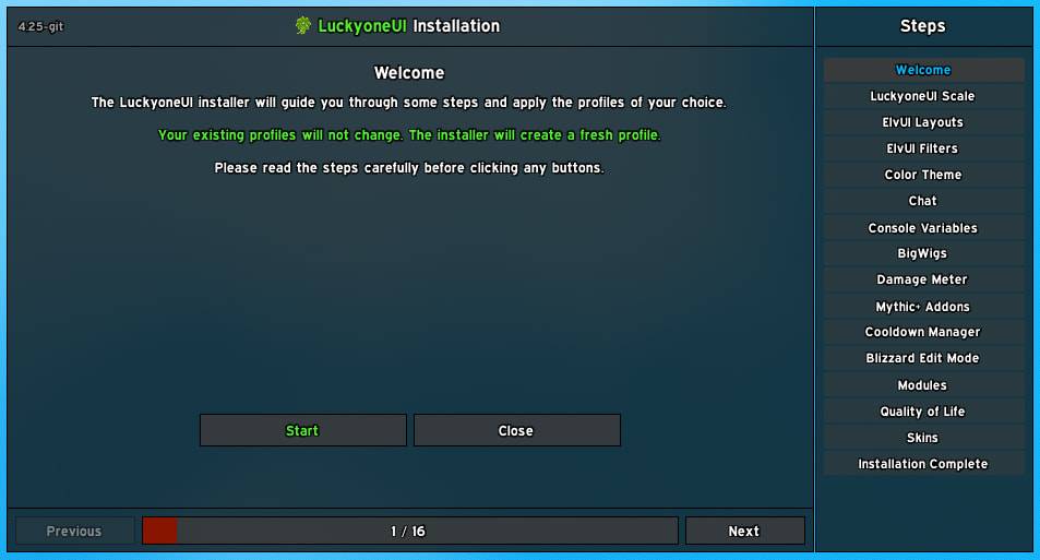 Ingame installer (Optional)