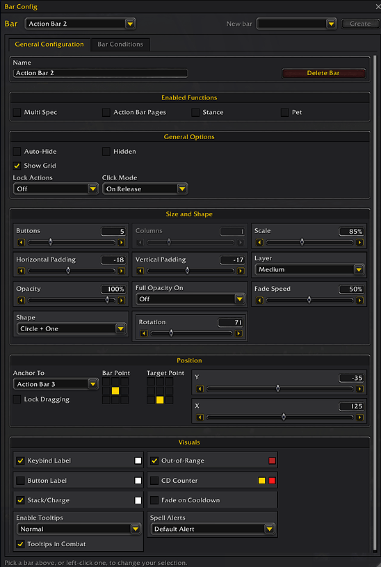 Bar Config