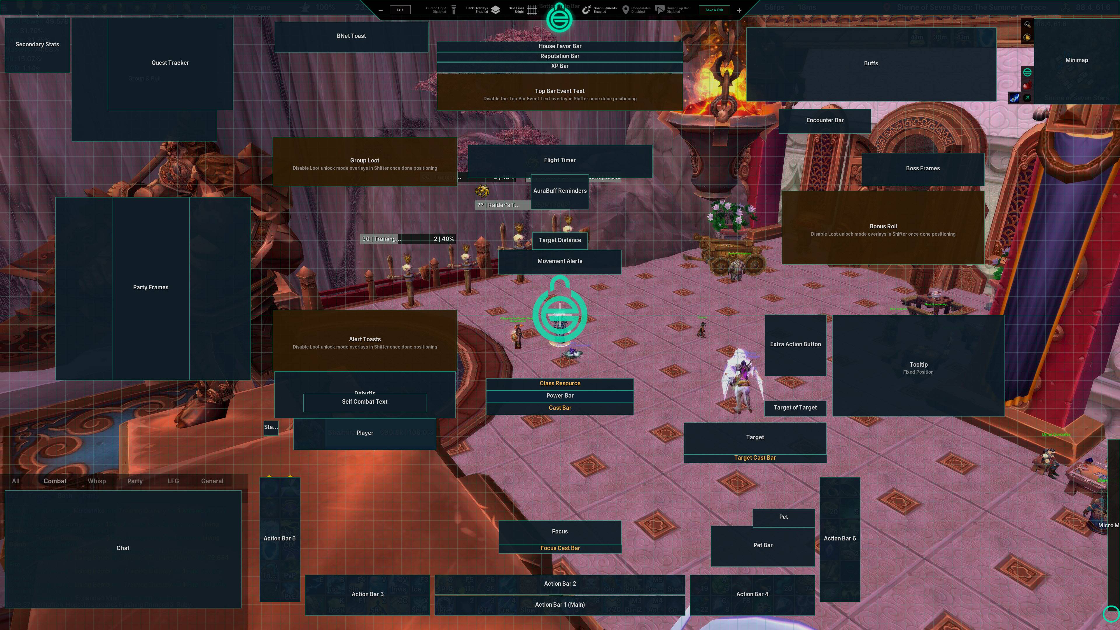 Unlock mode for editing UI positions