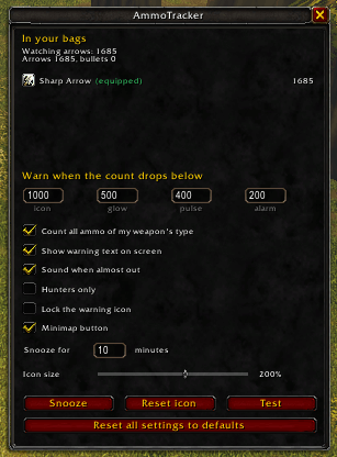 Options menu