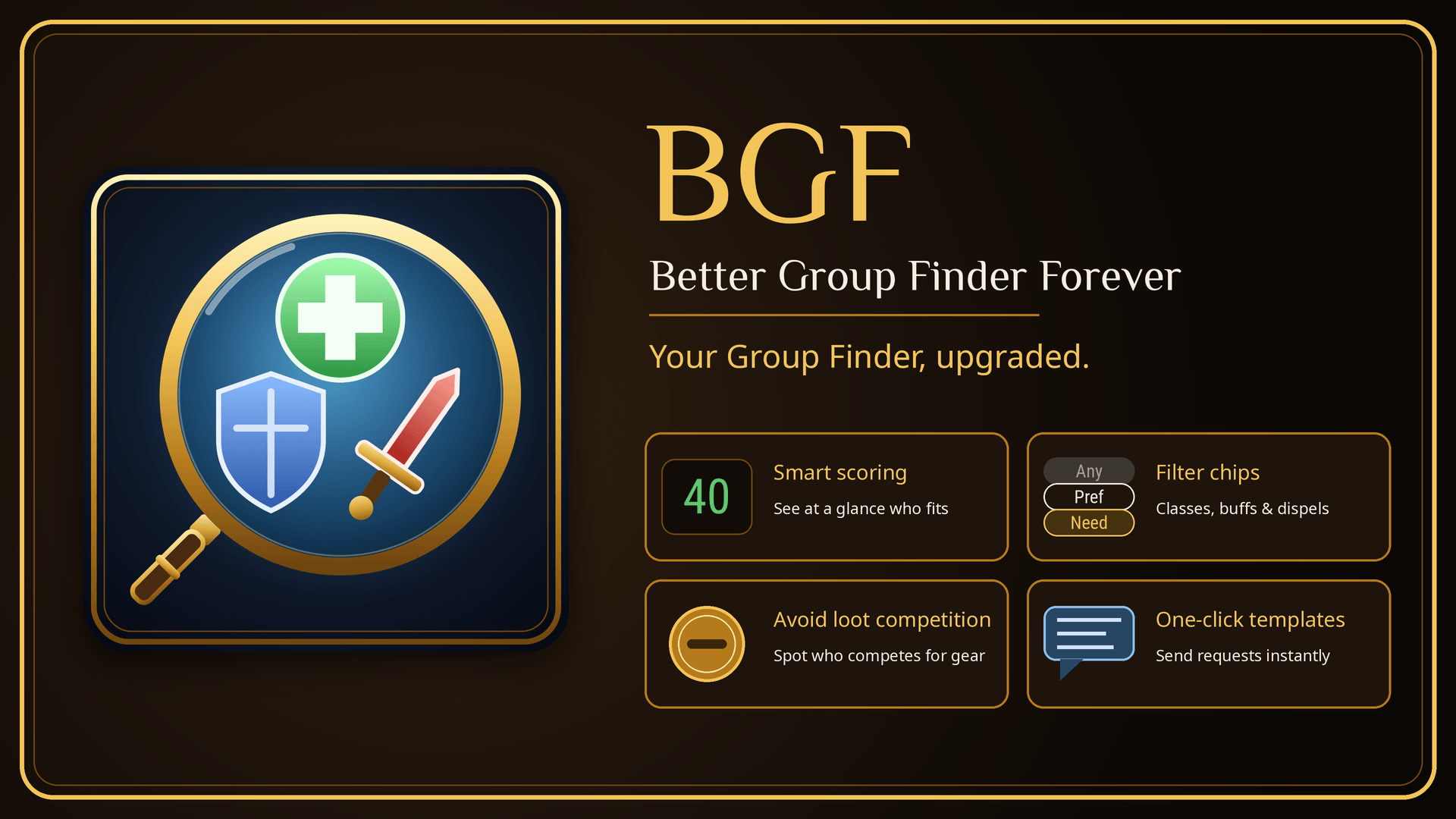 Your Group Finder, upgraded.