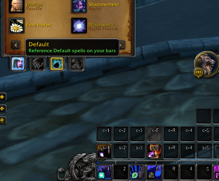 Hover and reference your other forms, stances, etc. to see where you wanna place spells!