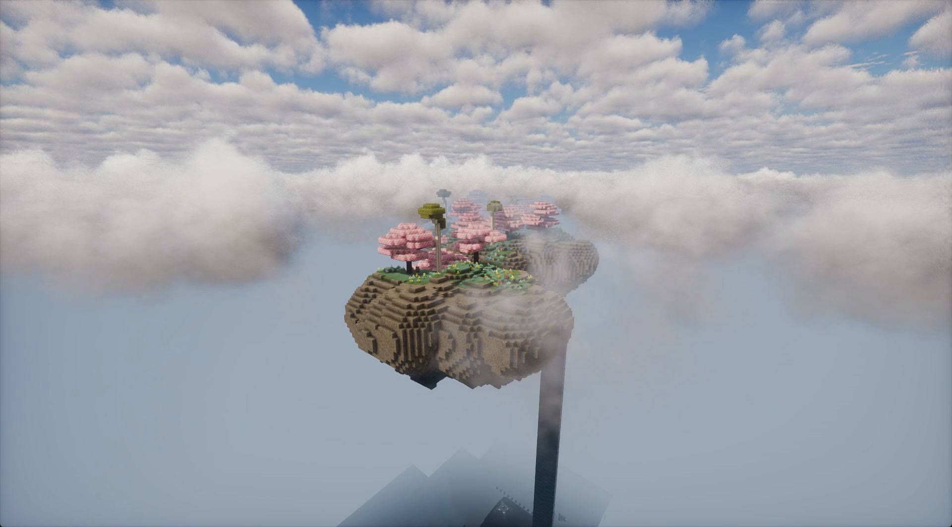 Thumbnail A cherry island above the clouds (Terralith skylands, Photon shaders).