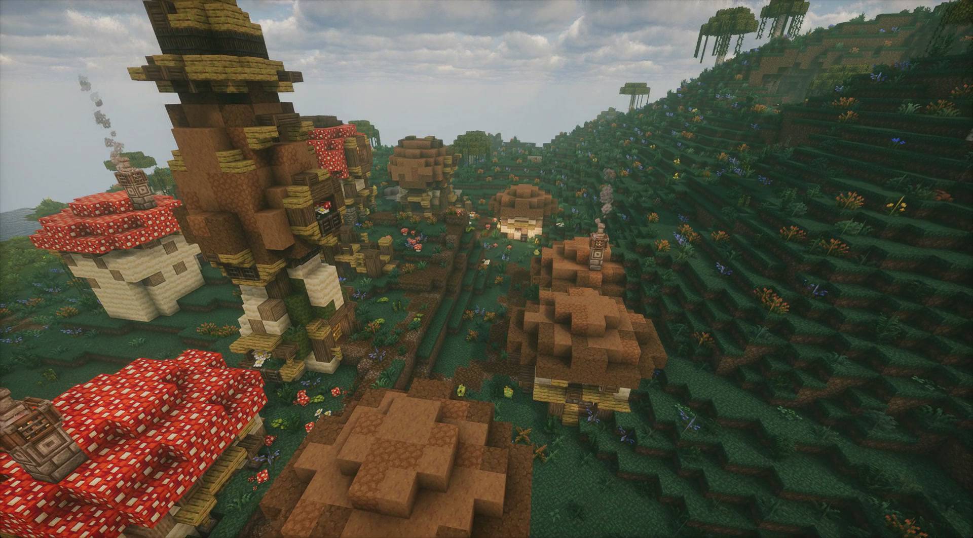 Thumbnail Mushroom huts of the Ribbits, ported to 26.2 for this pack (Photon shaders).