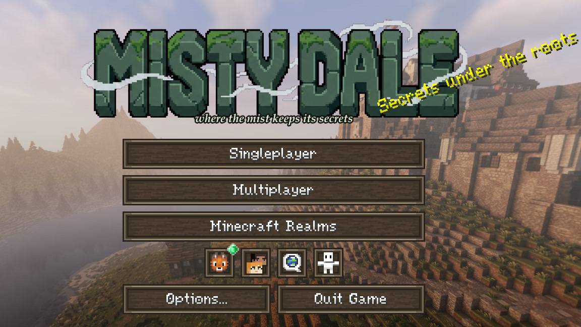 Thumbnail The pack's own logo, subtitle and splash texts. They switch to Russian with the game language.