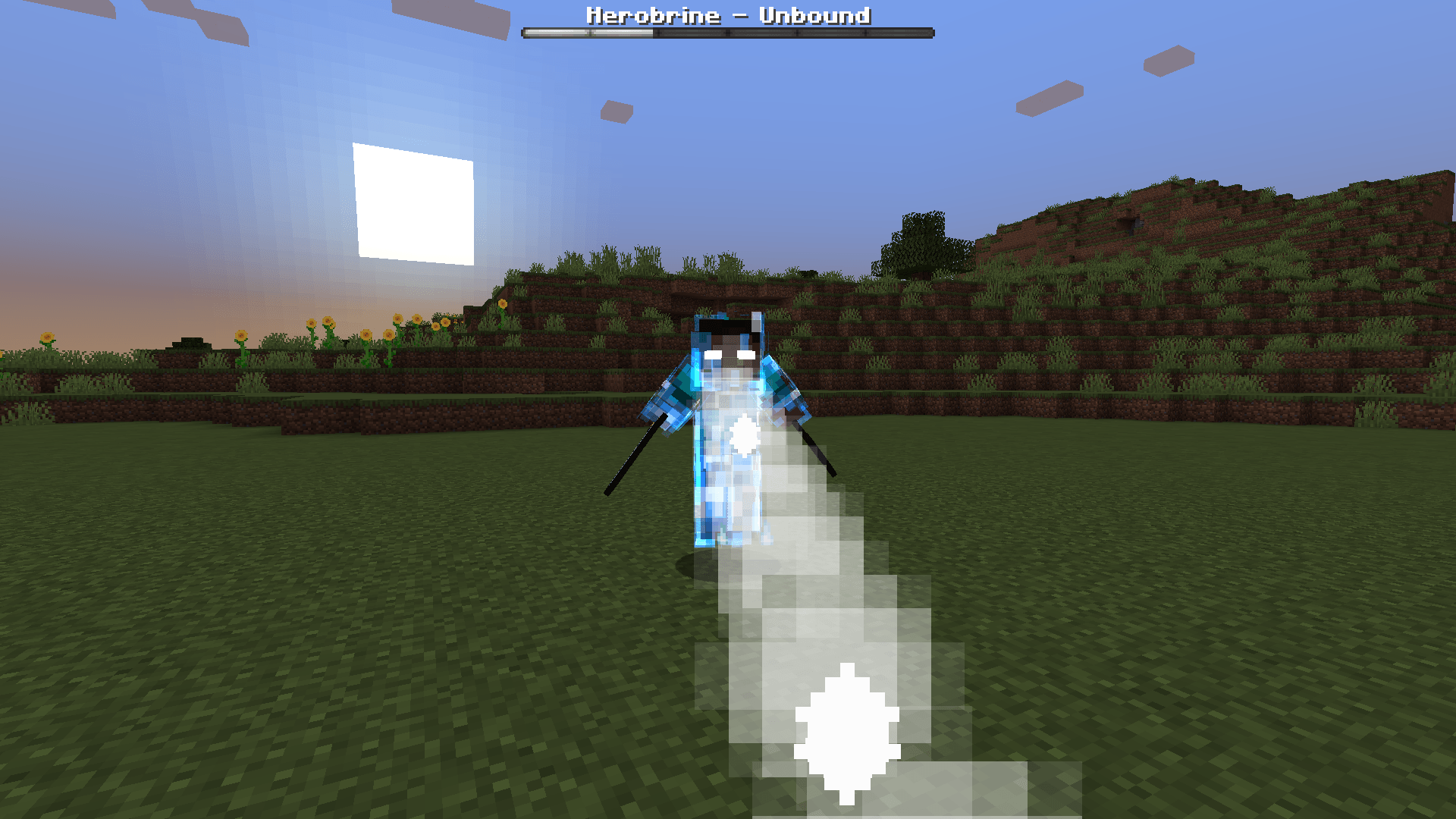 Herobrine firing the Gaze Beam
