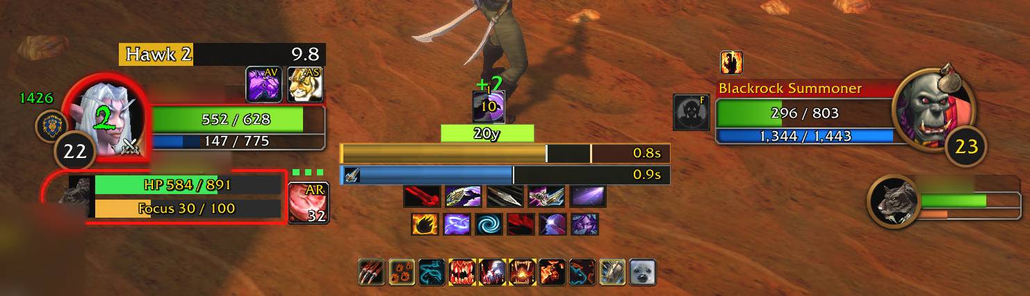 FlashHUD combat overview