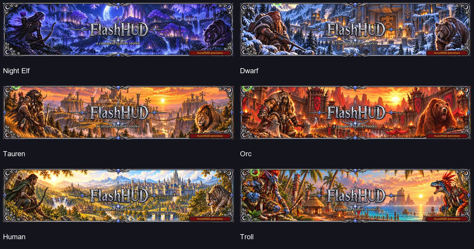 FlashHUD’s six settings themes
