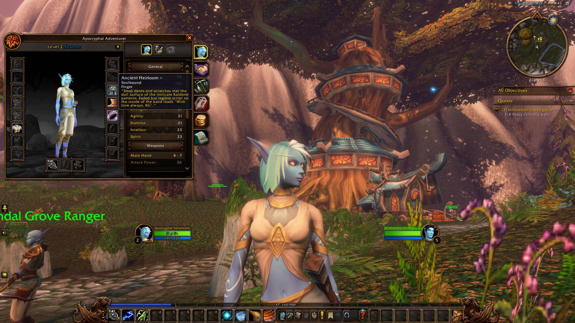 Forever-exclusive items are marked across the UI, in bags, action bars, equipment slots, vendors, and the auction house. This includes interactive items that start quests, provide readable text, or teach profession recipes.