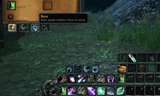 Thumbnail Easy to de-select or select different forms here to see the references of spells from other action bar layouts.