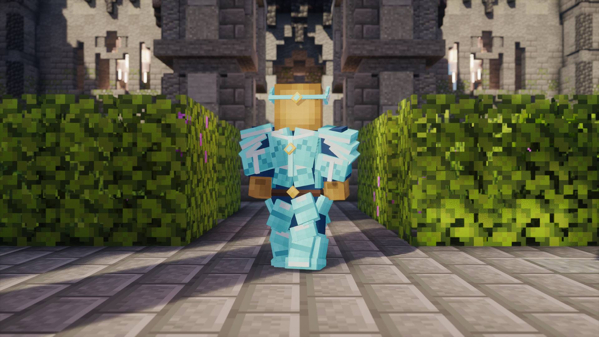 Thumbnail Real in-game screenshot. Minecraft Java 26.3 with Photon shaders. Map: The Palace of the Ancients by Bambusz. Shaders and map are separate downloads.