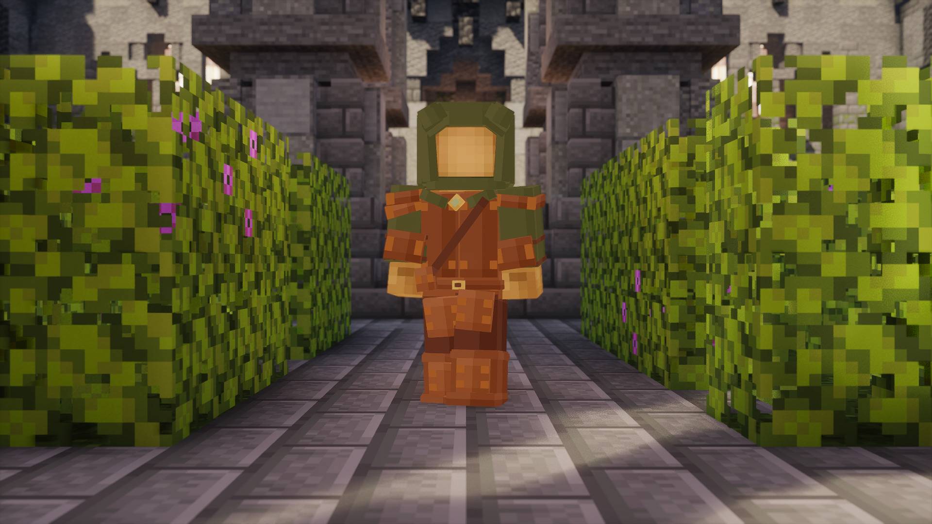 Thumbnail Real in-game screenshot. Minecraft Java 26.3 with Photon shaders. Map: The Palace of the Ancients by Bambusz. Shaders and map are separate downloads.