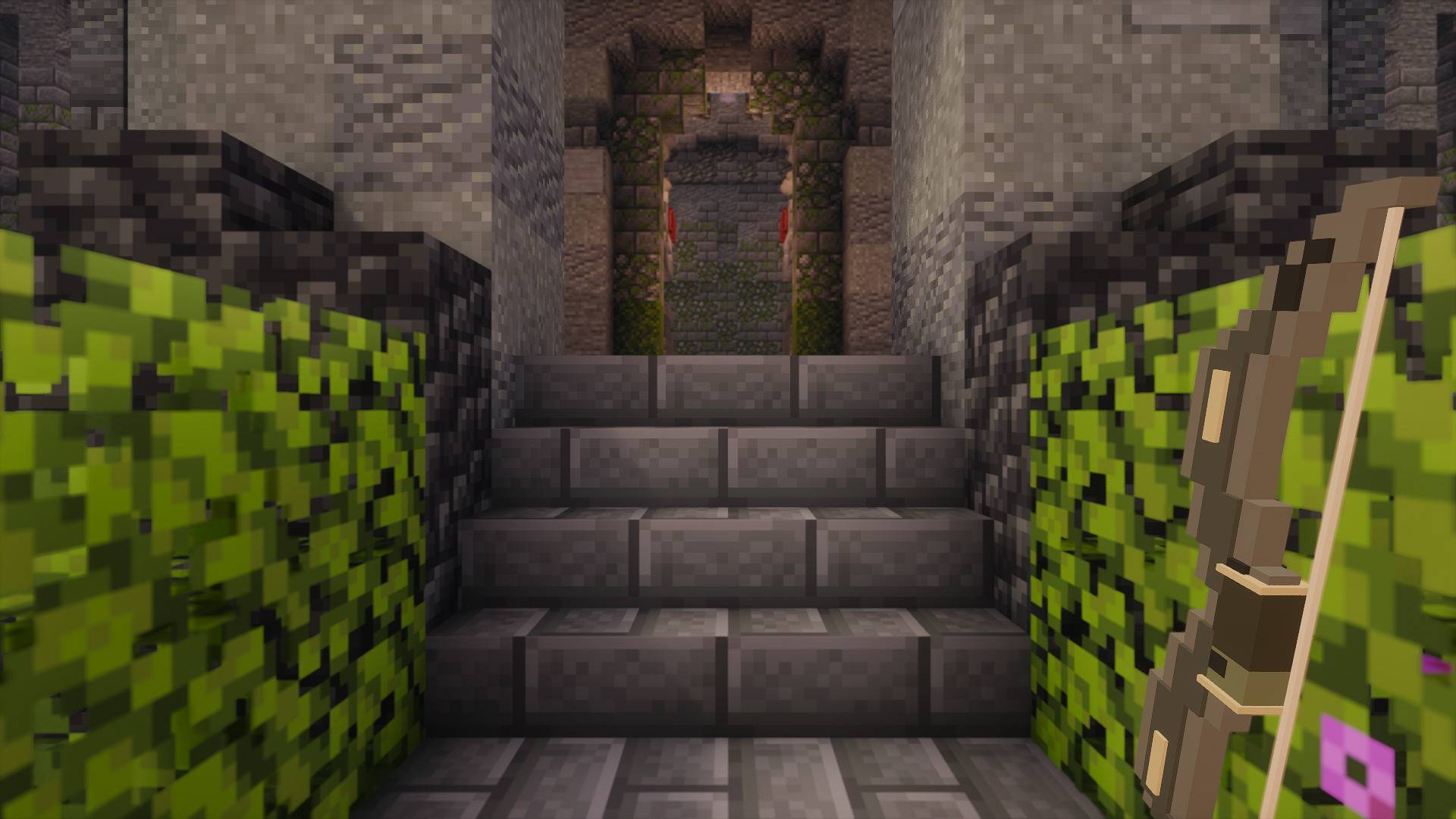 Thumbnail Real in-game screenshot. Minecraft Java 26.3 with Photon shaders. Map: The Palace of the Ancients by Bambusz. Shaders and map are separate downloads.