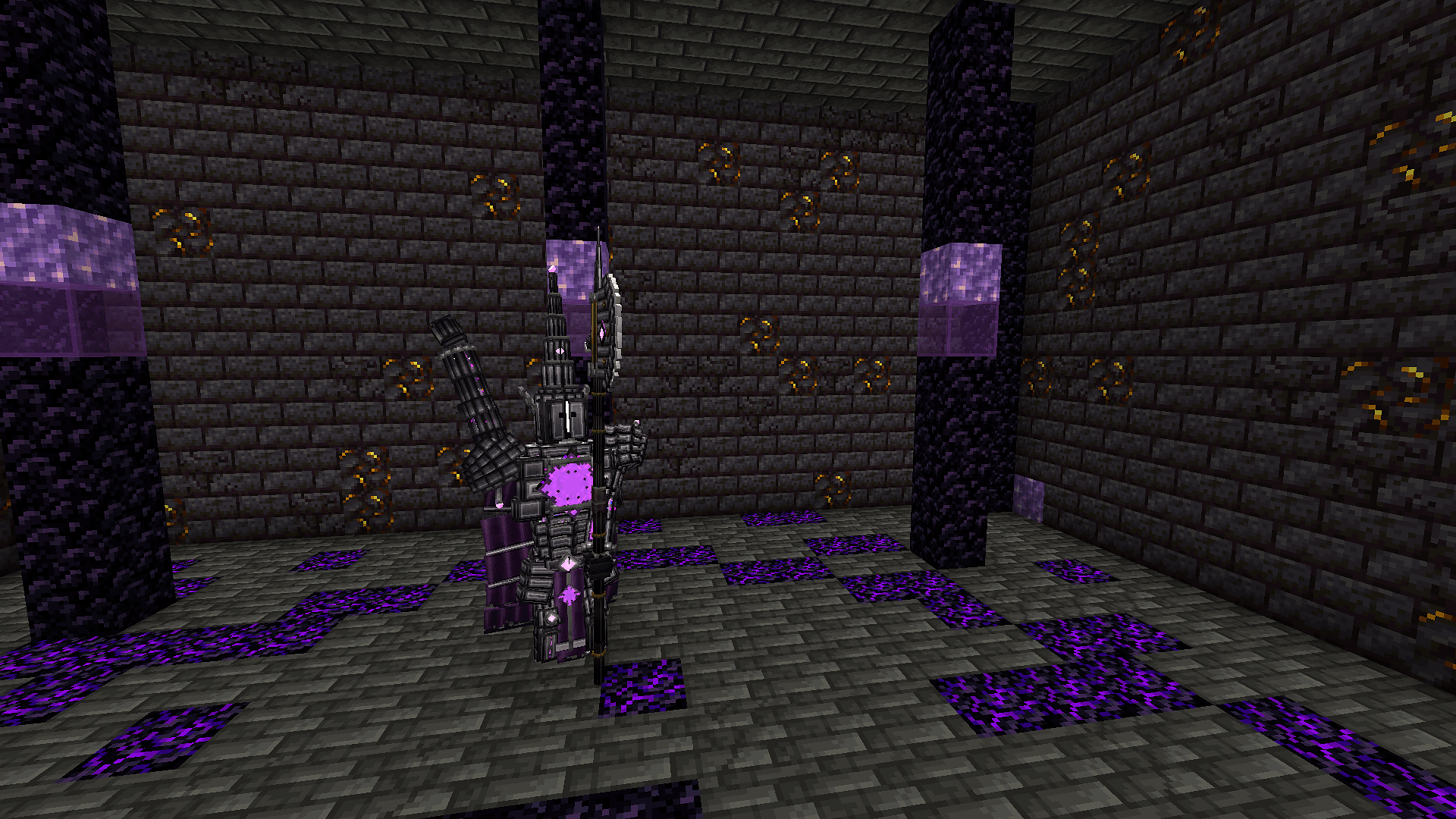 Thumbnail The halberd-wielding Guardian holds the boss hall, its barrier core flaring.