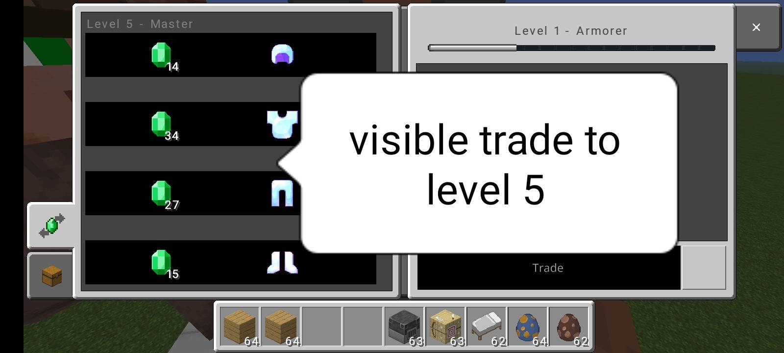 Better Survival Mod V5: Java Saturation & Quick Craft & 64 Stacks & All Trade Visible & OP Trade & Tree Capitator & Ore Breaker — screenshot 5
