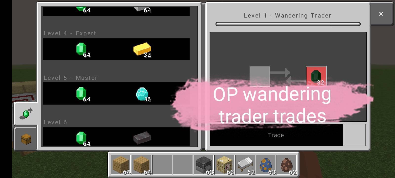 Better Survival Mod V5: Java Saturation & Quick Craft & 64 Stacks & All Trade Visible & OP Trade & Tree Capitator & Ore Breaker — screenshot 7