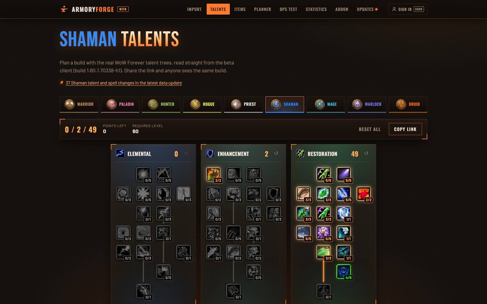 Talent calculator