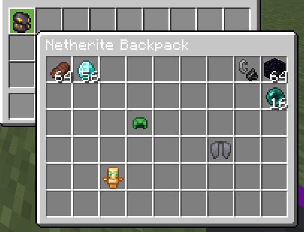 Basic Backpack – 6 Tier Backpacks — Minecraft Bedrock addon, screenshot 3
