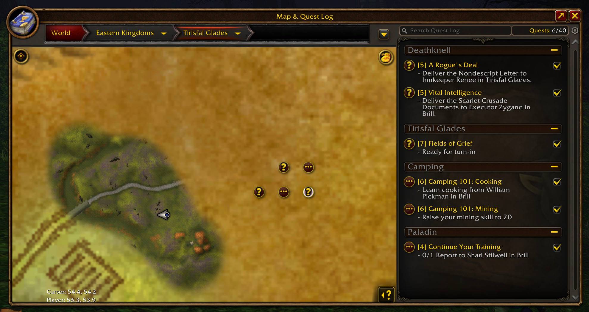 Thumbnail Sojourn upgrades the Blizzard map with a fog a war map reveal for where the current logged in character has explored. The map when fully zoomed in allows for the minimap textures to be rendered.