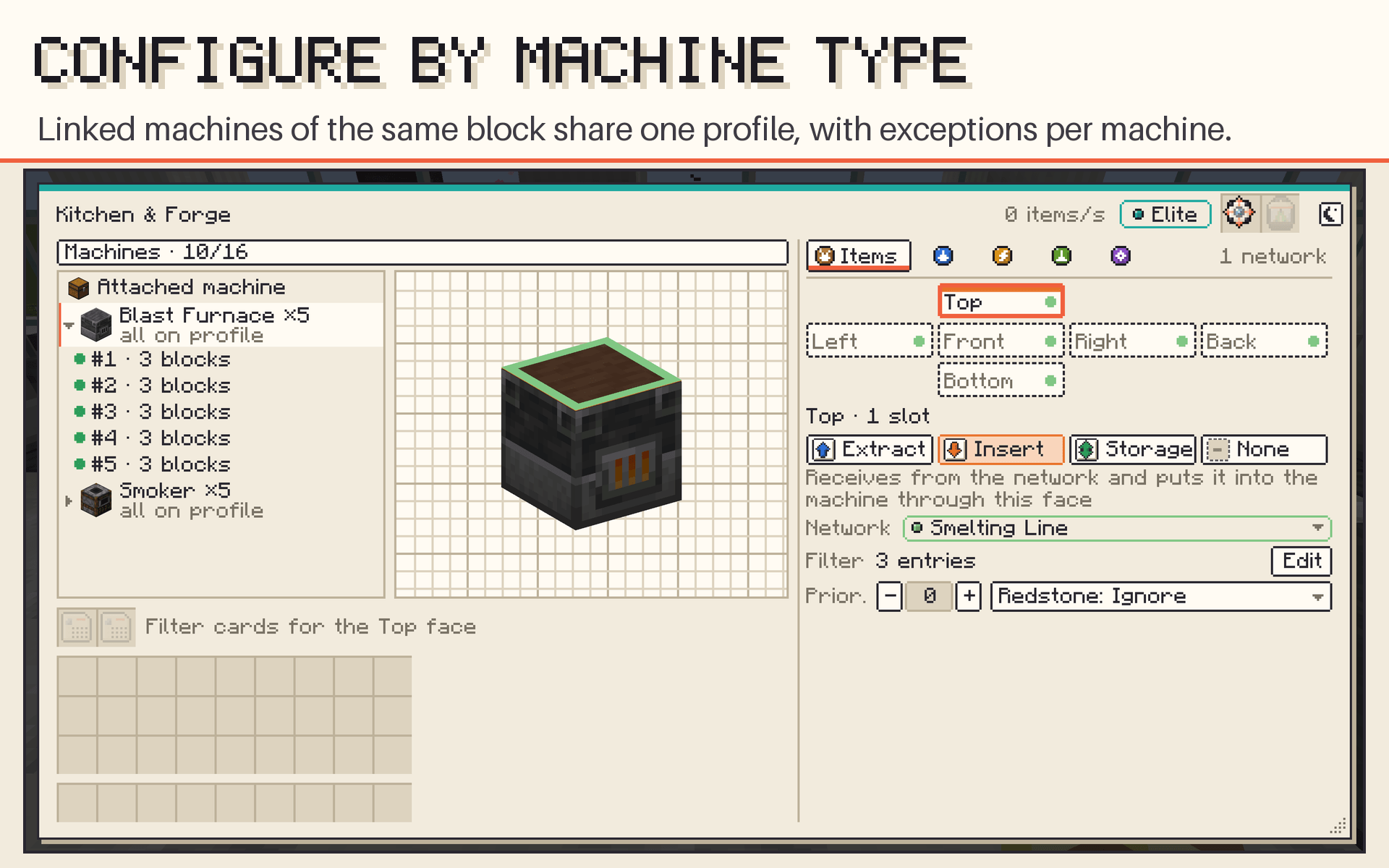 Configure by machine type
