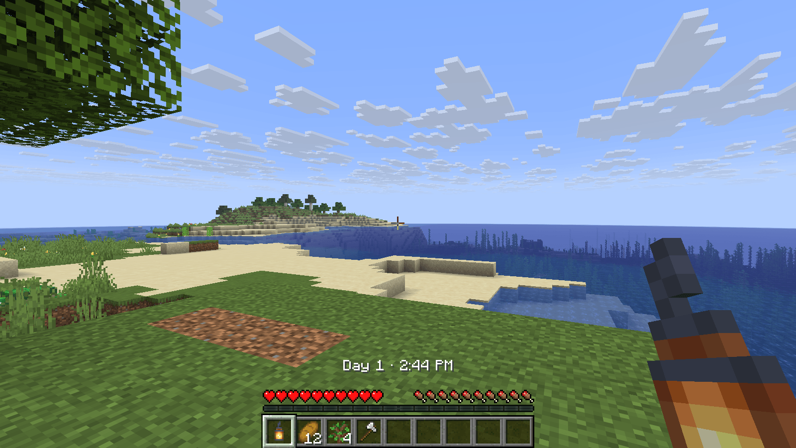 3 clock above the hotbar.png