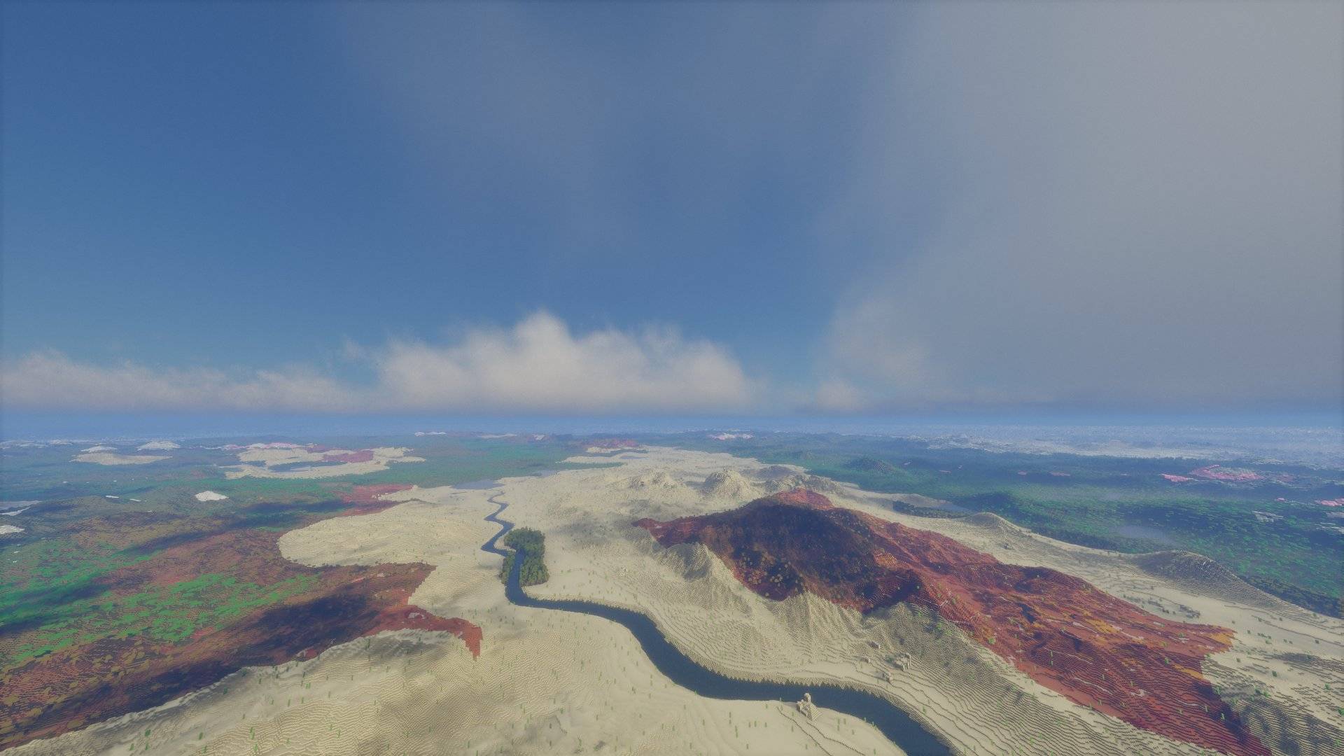 A desert river valley