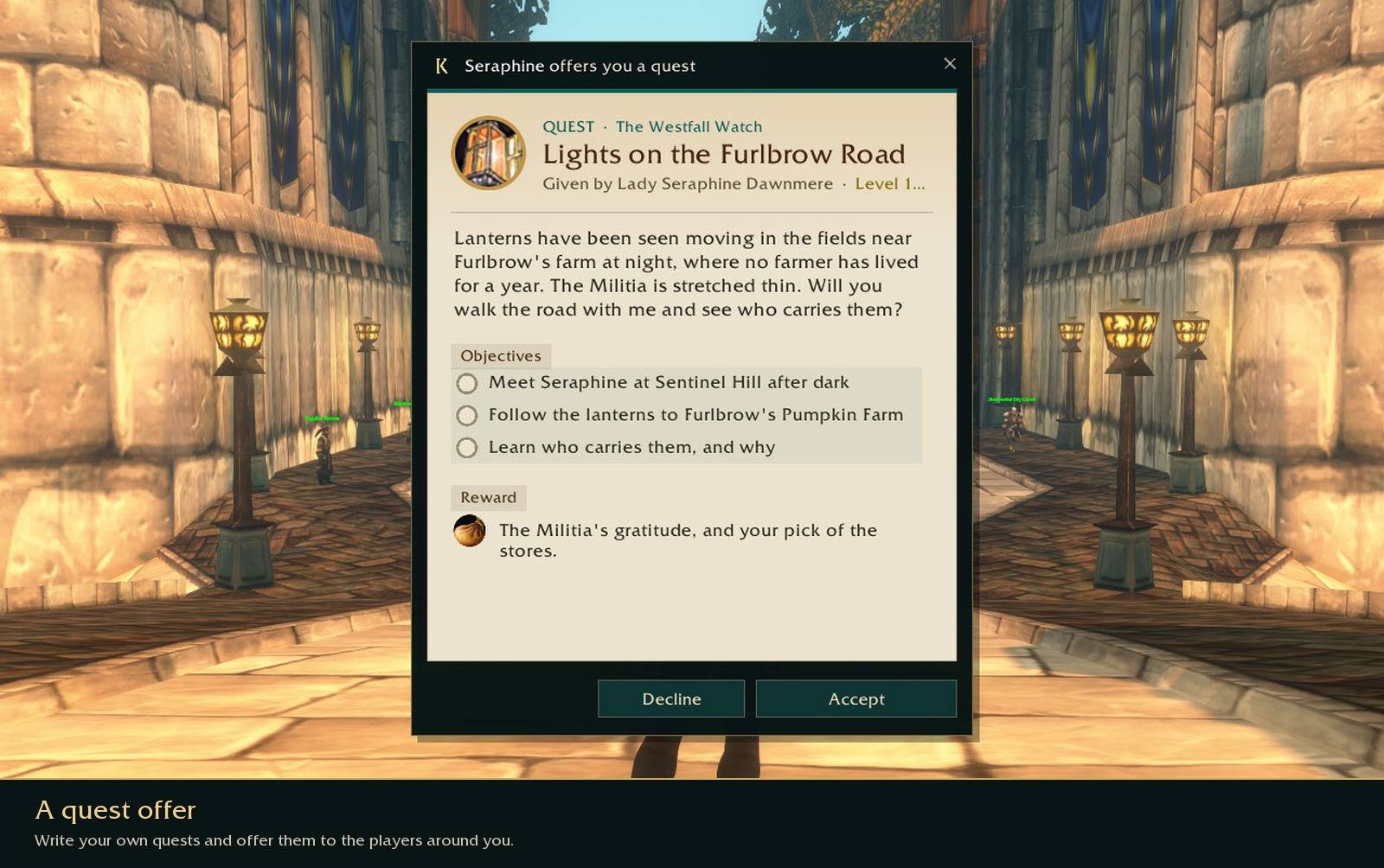 A quest offer