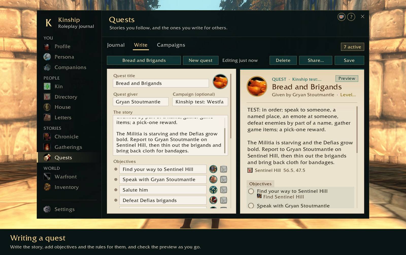 Writing a quest