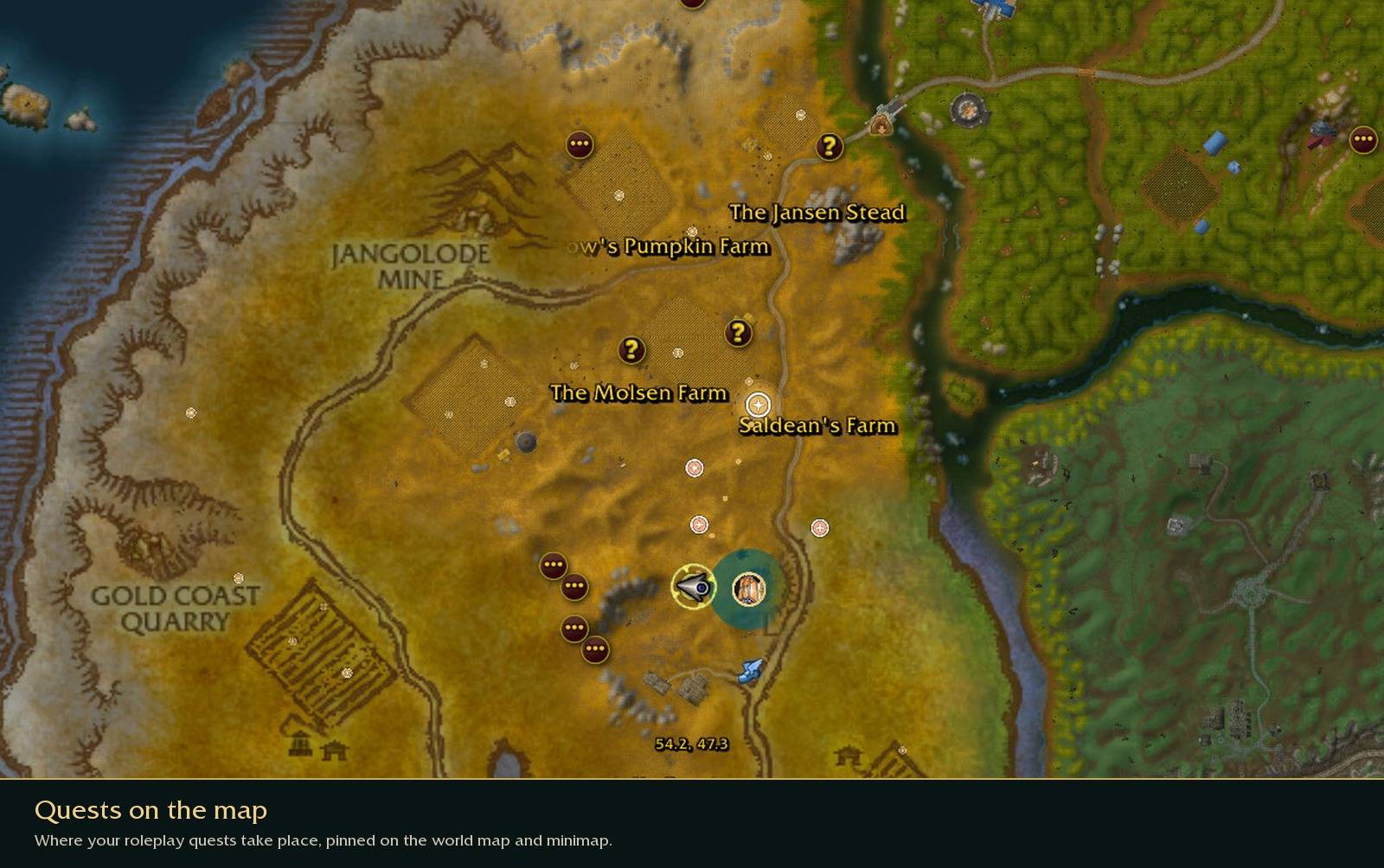 Quests on the map