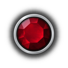 Faceted round ruby point