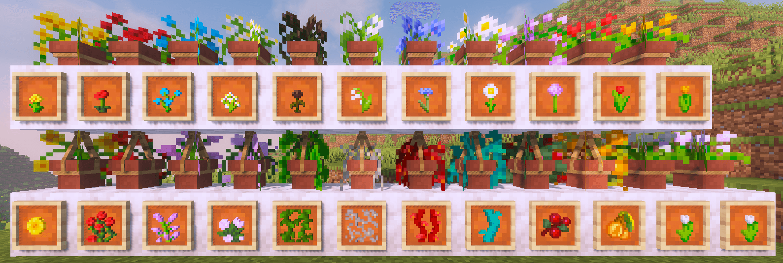 All Flower Pot Models from V.1.0. (available in hanging and not hanging)