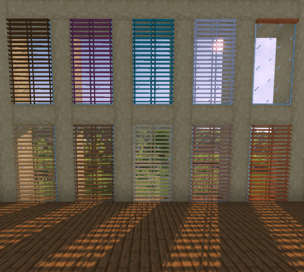 All Blinds (Blinds that are closed look like the ones on the top right) - Mangrove available in V.1.2.