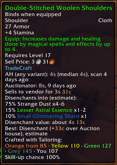Item tooltip