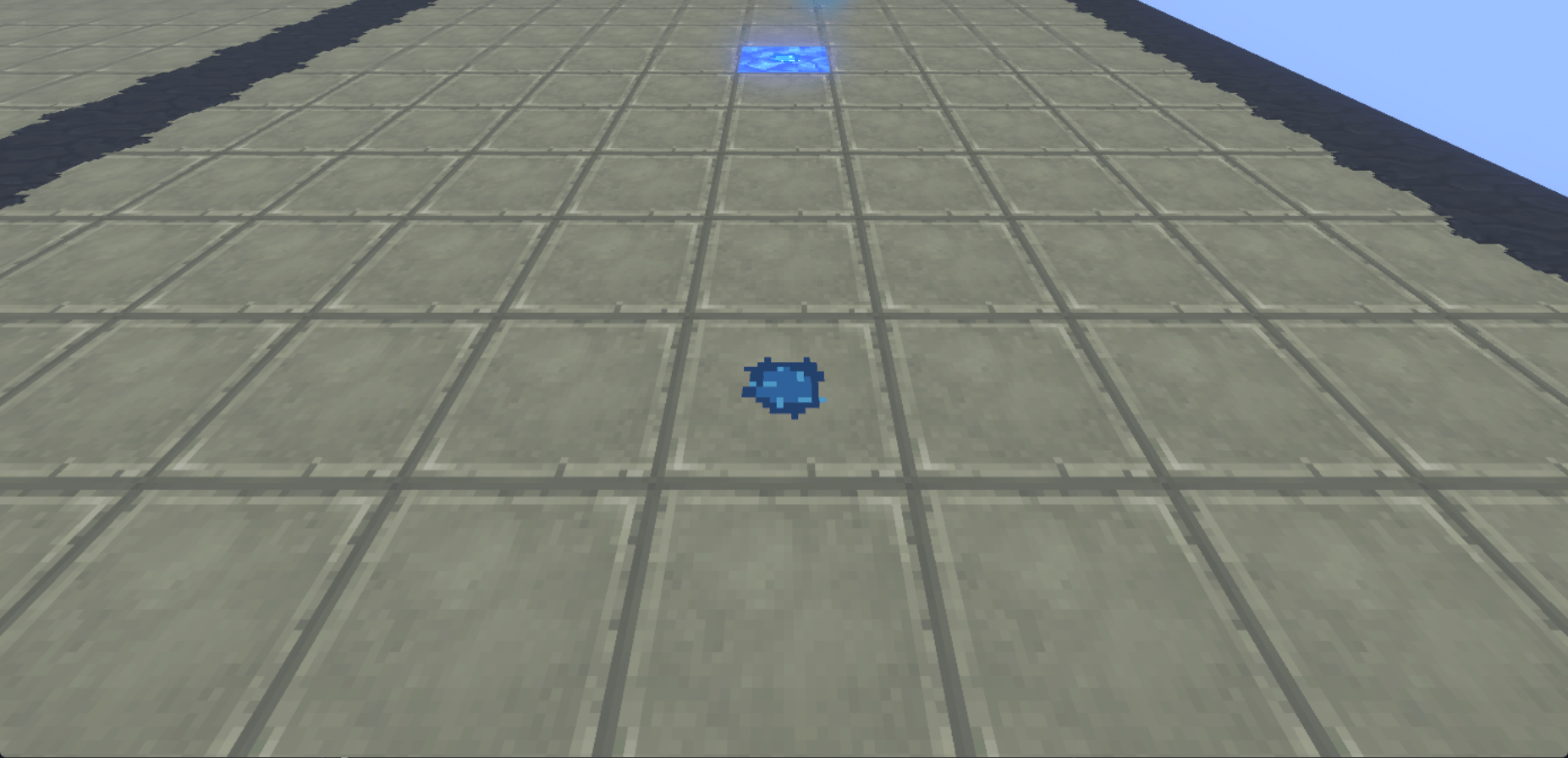 A single dust pile on the floor