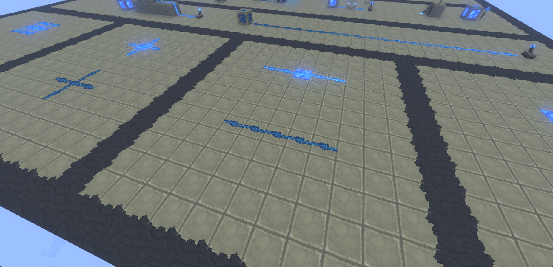 An unpowered line with a powered line behind it