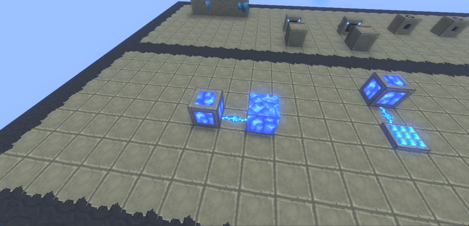 An energy block, connecting dust and powered lamps
