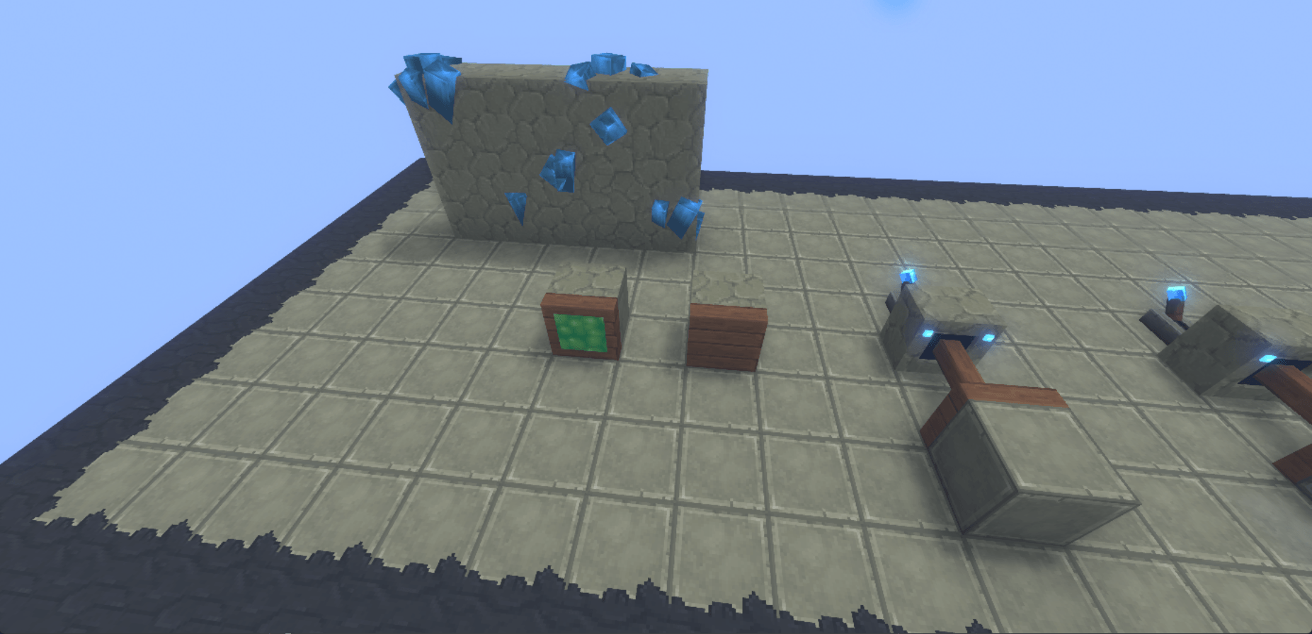 Green sticky face and plain wooden normal piston face