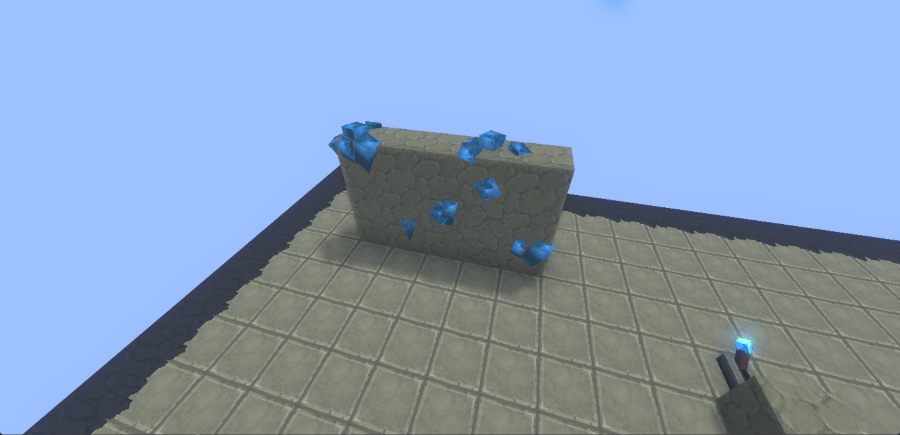 Aether ore embedded in a stone display