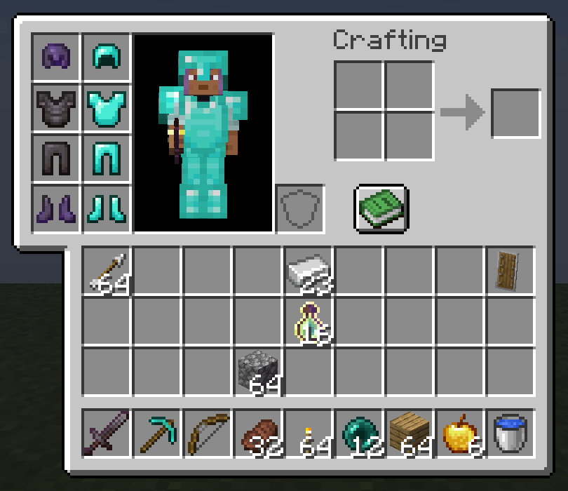 The extra armor column in the survival inventory