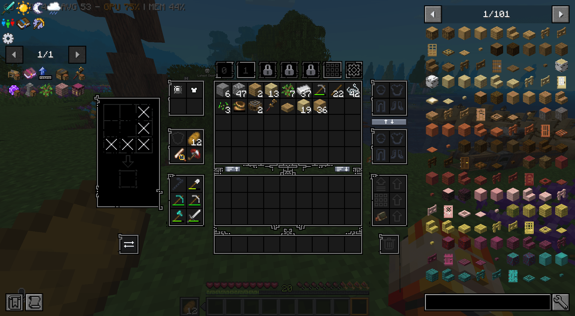 (screenshots taken from a survival world me and my friends play)