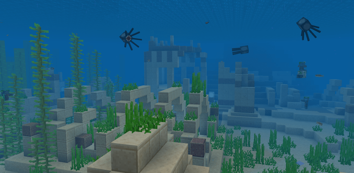 A warm ocean ruins.