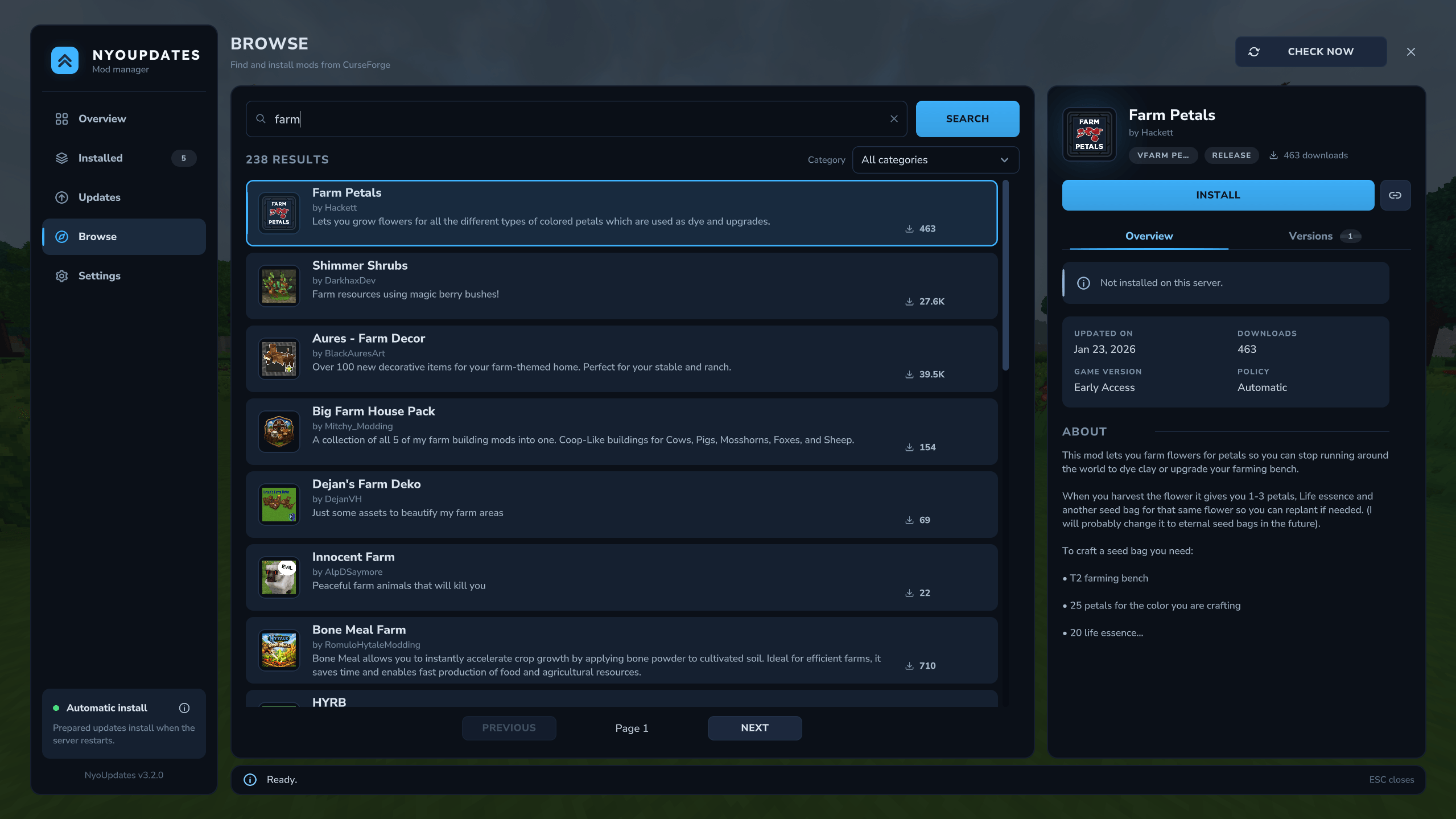Main page - Search