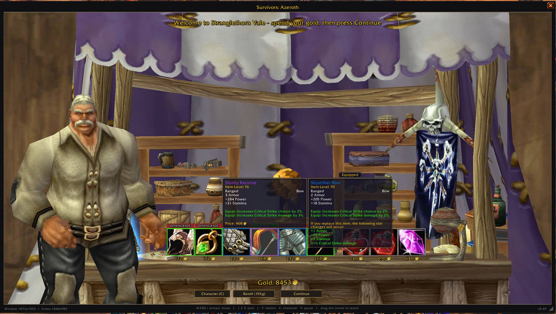Between zones visit the merchant and purchase upgrades