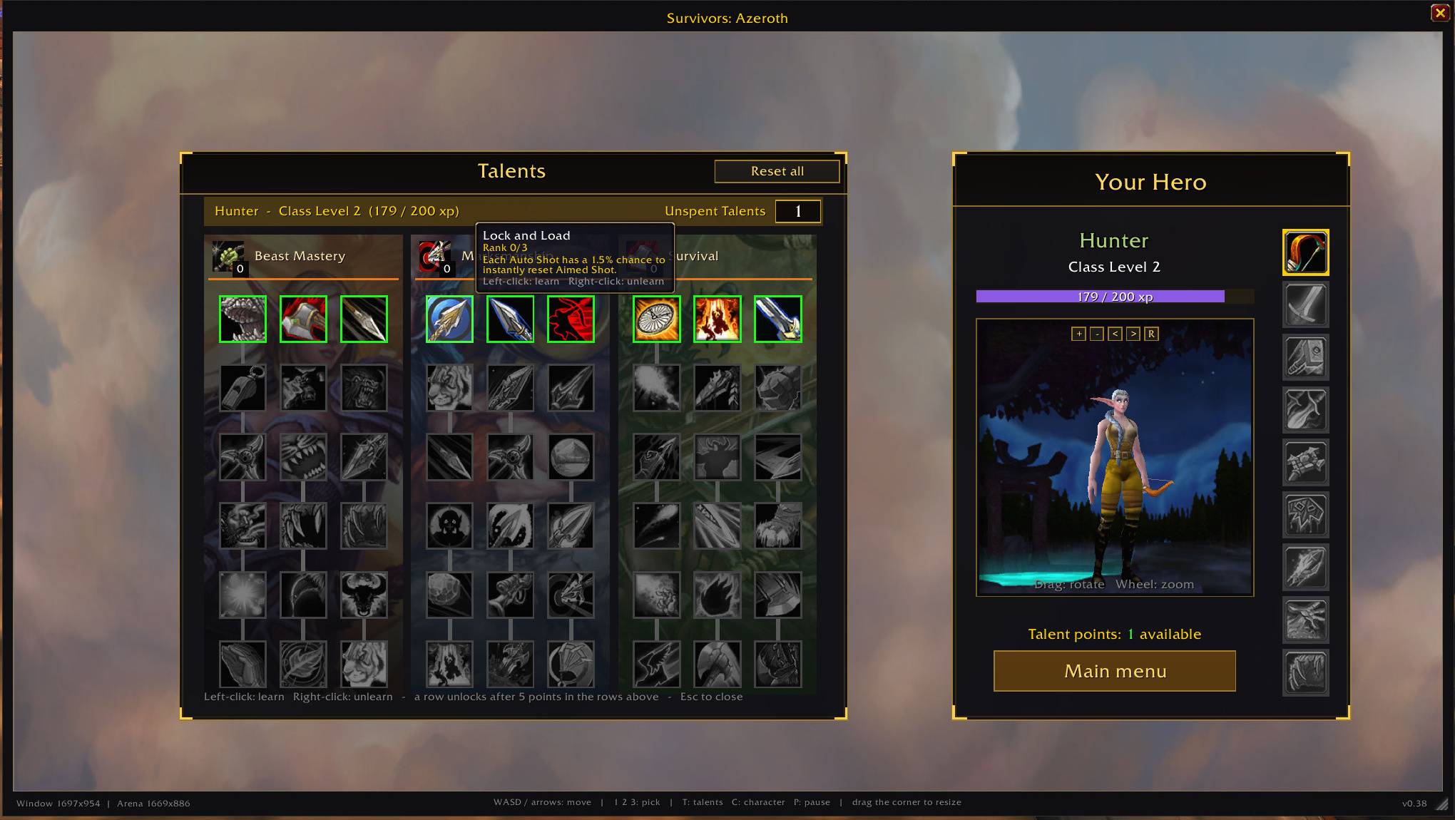 Talents featuring classic/retail inspired talents with 3 specs