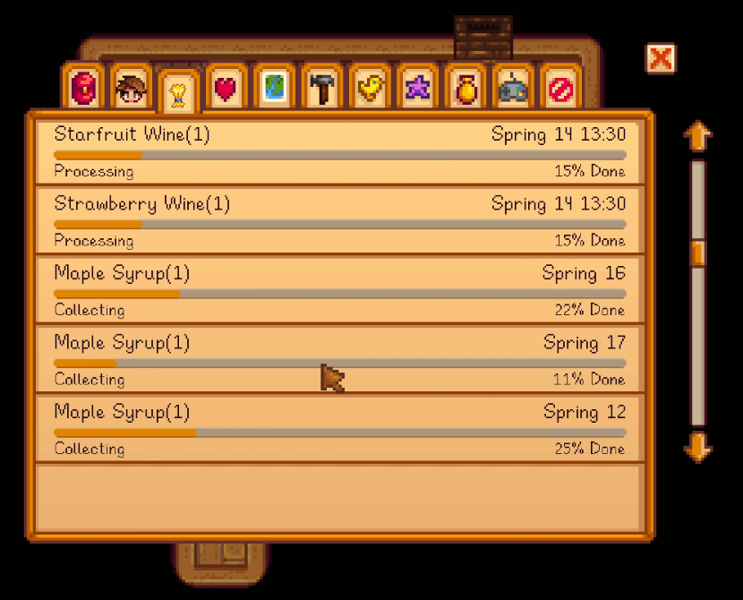 Actual in-game screenshot of version 0.1.9, cropped only. The new 0.1.10 partial-row clipping is not shown here.